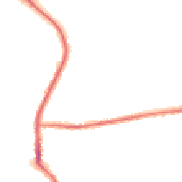 Night-time road noise heatmap for DL3 0YZ