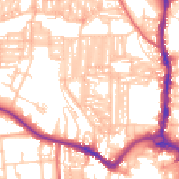 Daytime road noise heatmap for DL3 6AY