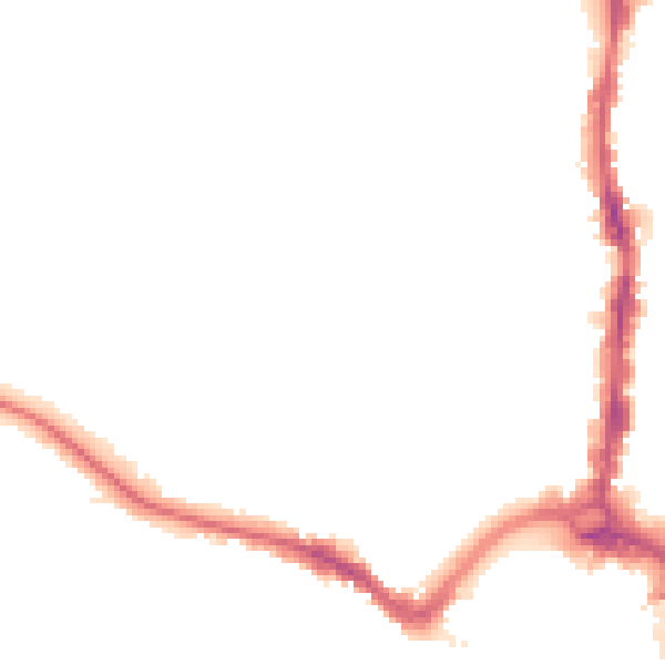 Night-time road noise heatmap for DL3 6AY