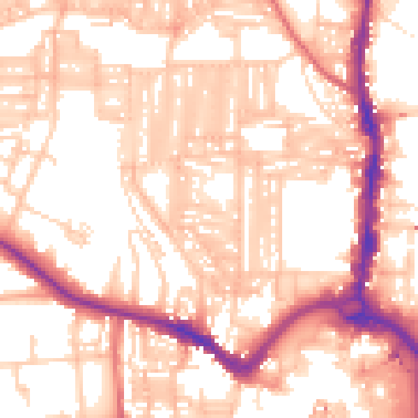 Daytime road noise heatmap for DL3 6AZ