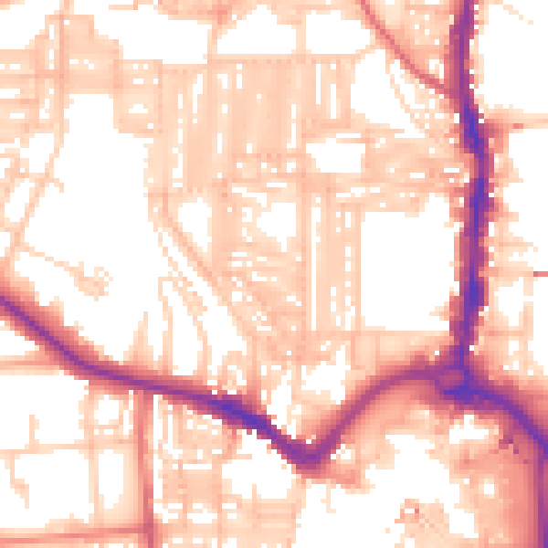 Daytime road noise heatmap for DL3 6BE