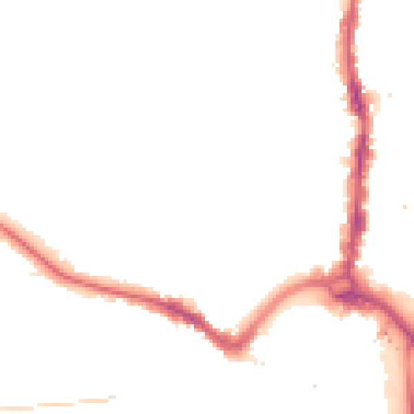 Night-time road noise heatmap for DL3 6BE