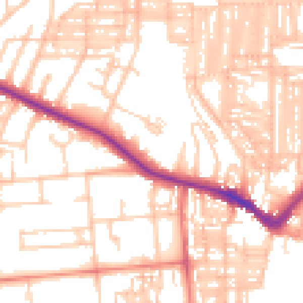 Daytime road noise heatmap for DL3 6BF