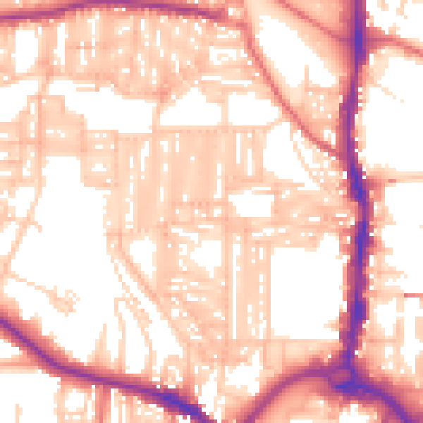 Daytime road noise heatmap for DL3 6BP