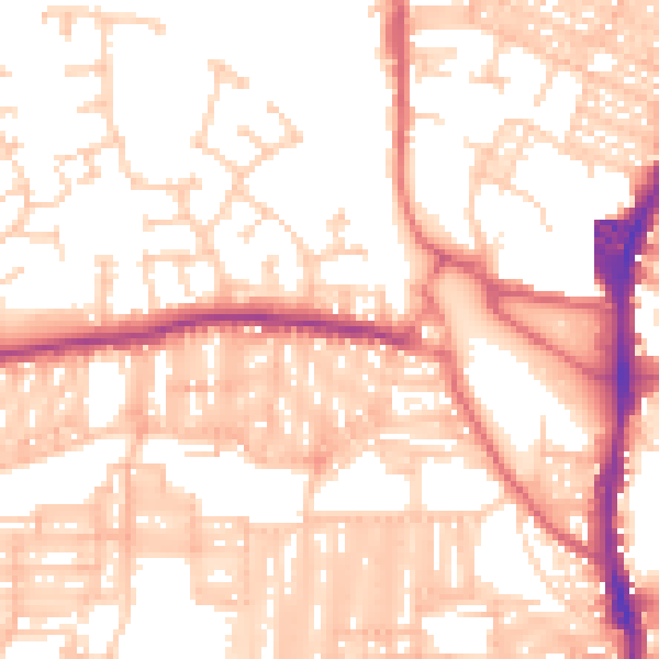 Daytime road noise heatmap for DL3 6DR