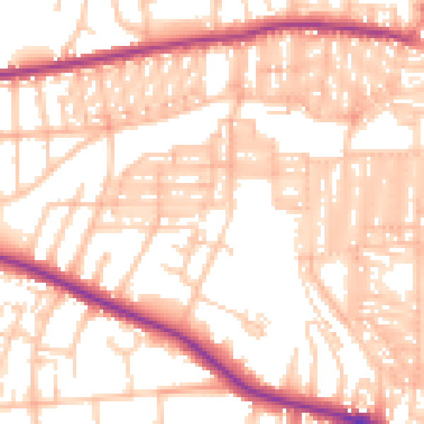 Daytime road noise heatmap for DL3 6JA