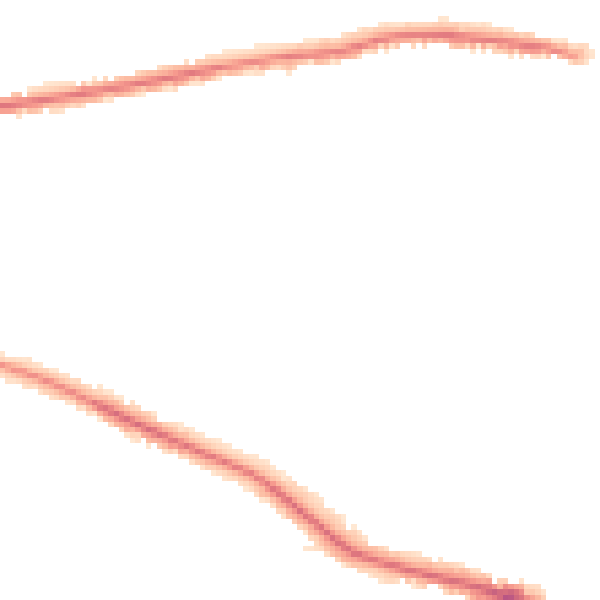 Night-time road noise heatmap for DL3 6JA