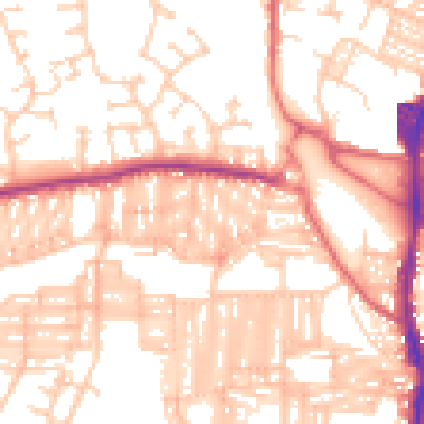 Daytime road noise heatmap for DL3 6QX