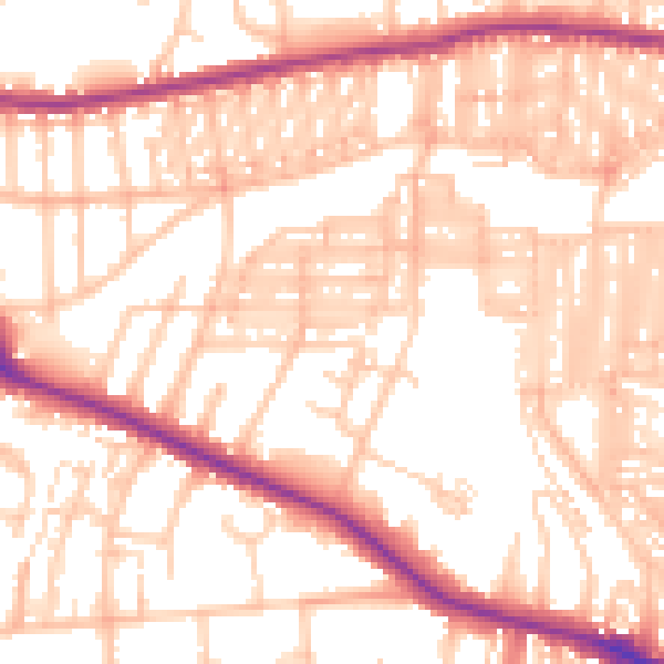 Daytime road noise heatmap for DL3 6SA