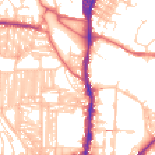 Daytime road noise heatmap for DL3 6TA