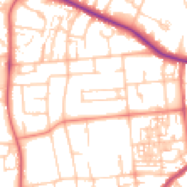 Daytime road noise heatmap for DL3 7AD