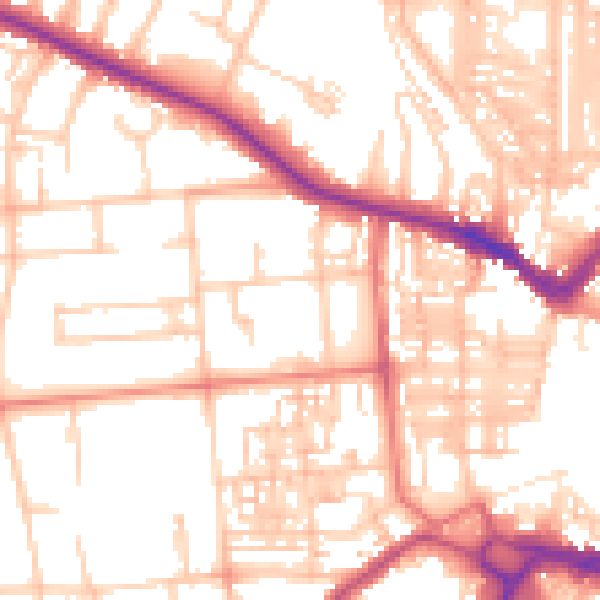 Daytime road noise heatmap for DL3 7AL