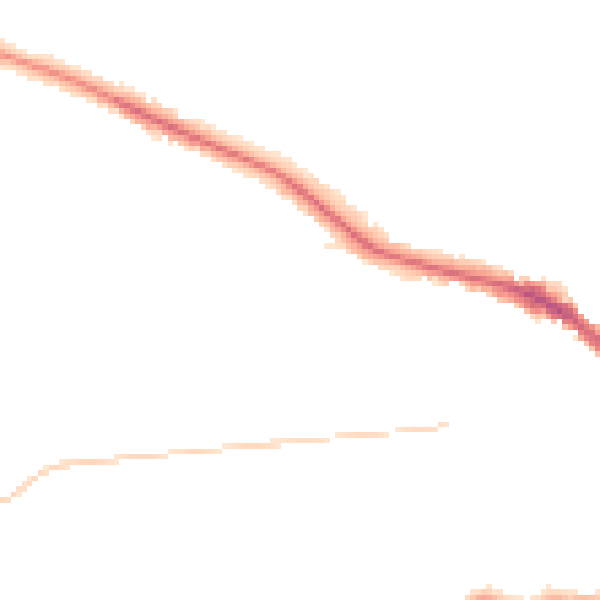 Night-time road noise heatmap for DL3 7AW