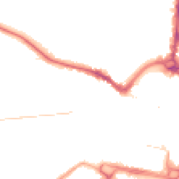 Night-time road noise heatmap for DL3 7DU