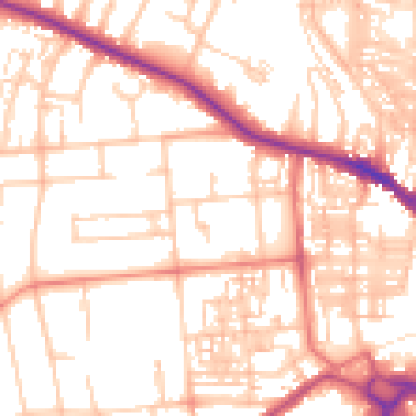 Daytime road noise heatmap for DL3 7FD