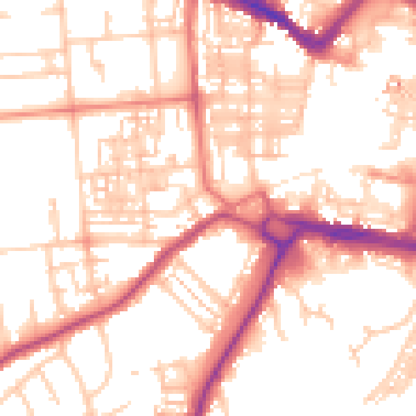 Daytime road noise heatmap for DL3 7GA