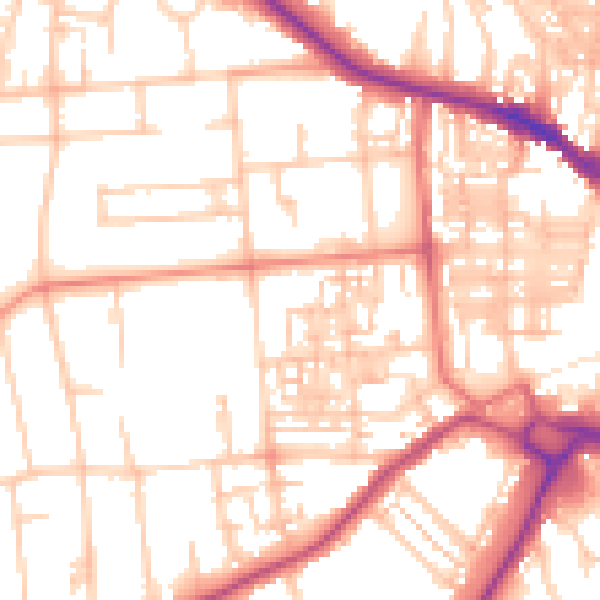 Daytime road noise heatmap for DL3 7HH