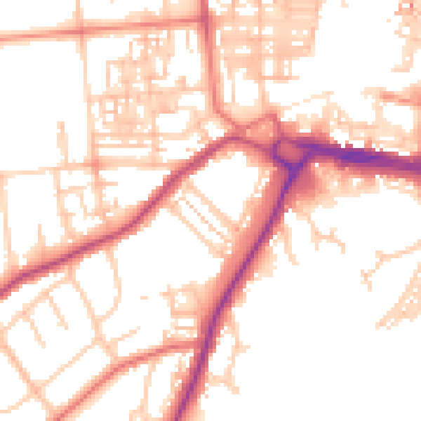 Daytime road noise heatmap for DL3 7HP