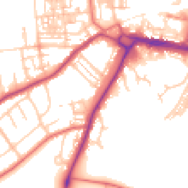 Daytime road noise heatmap for DL3 7HT