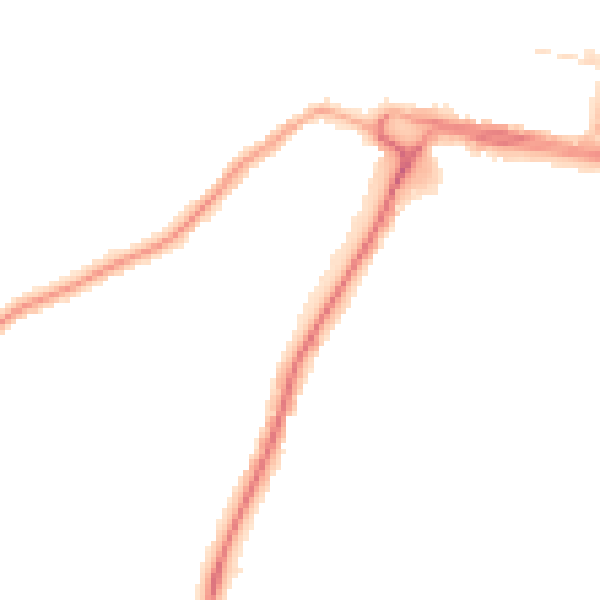 Night-time road noise heatmap for DL3 7HT