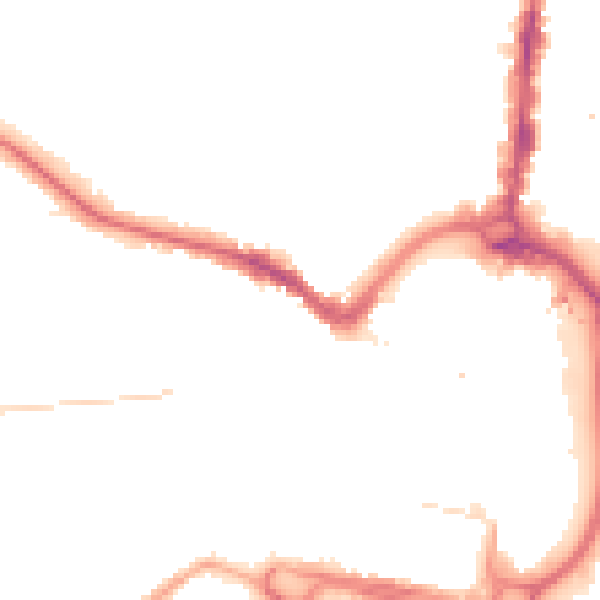Night-time road noise heatmap for DL3 7JJ