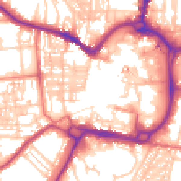 Daytime road noise heatmap for DL3 7NF