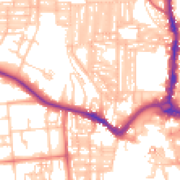 Daytime road noise heatmap for DL3 7PT