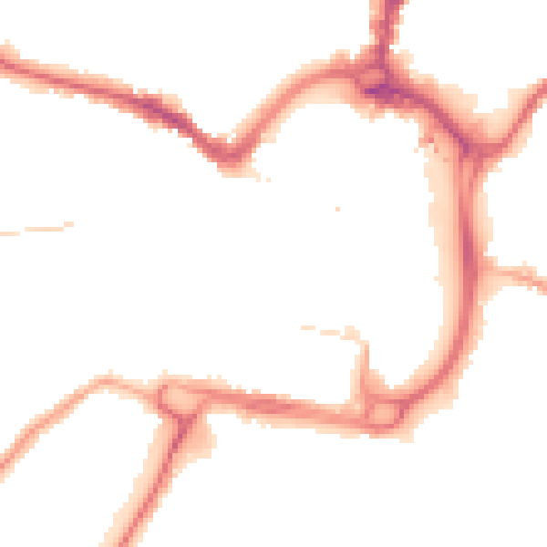 Night-time road noise heatmap for DL3 7QG