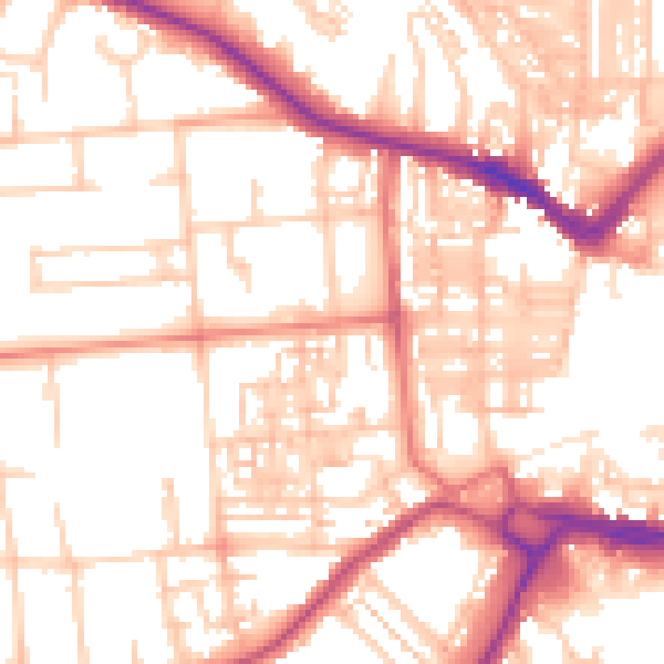 Daytime road noise heatmap for DL3 7RA