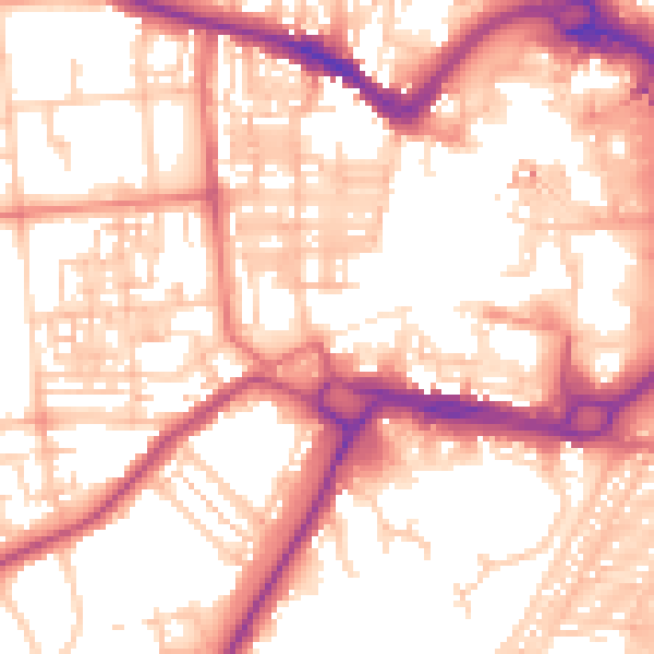 Daytime road noise heatmap for DL3 7RG