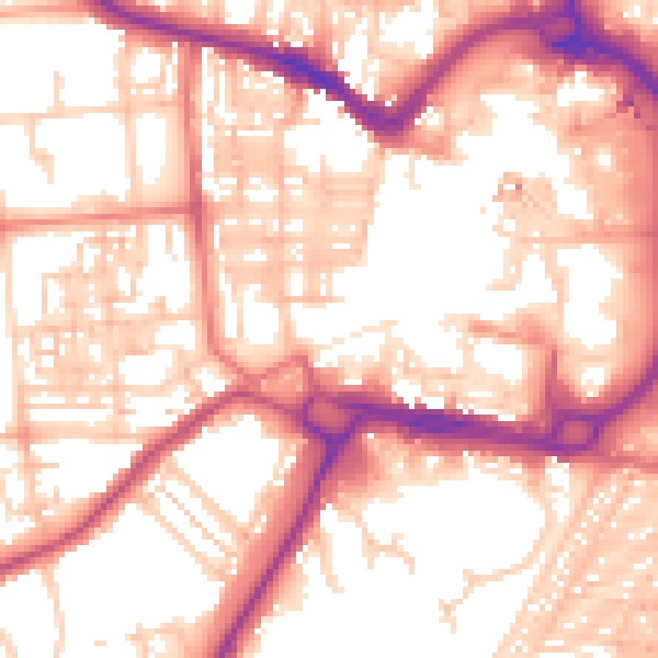 Daytime road noise heatmap for DL3 7RR