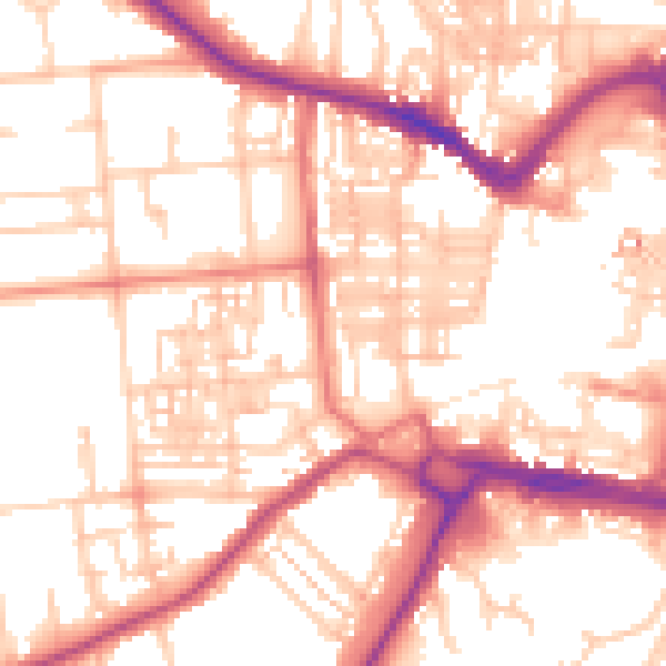 Daytime road noise heatmap for DL3 7SF