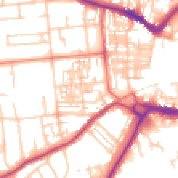 Daytime road noise heatmap for DL3 7SR