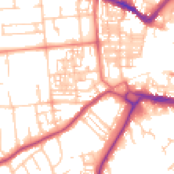 Daytime road noise heatmap for DL3 7ST