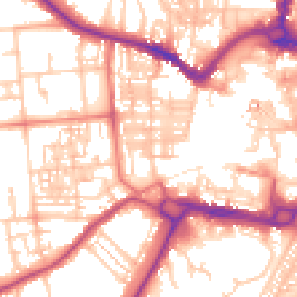 Daytime road noise heatmap for DL3 7TG
