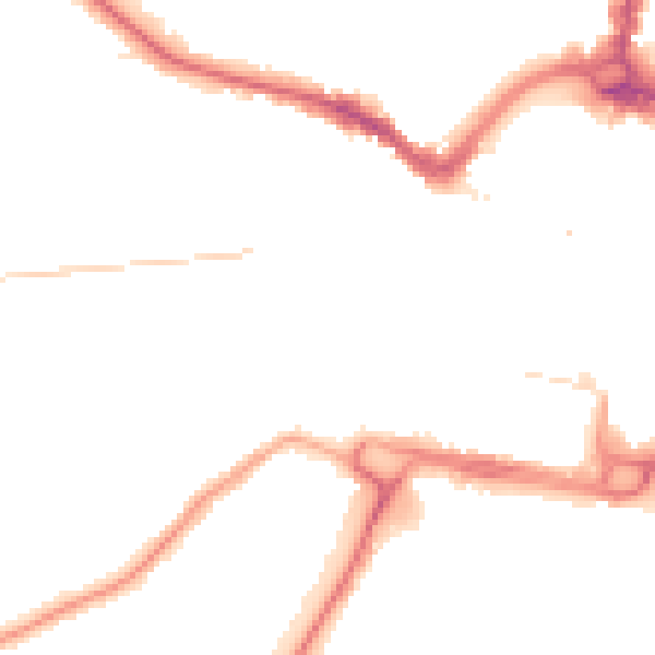 Night-time road noise heatmap for DL3 7TG