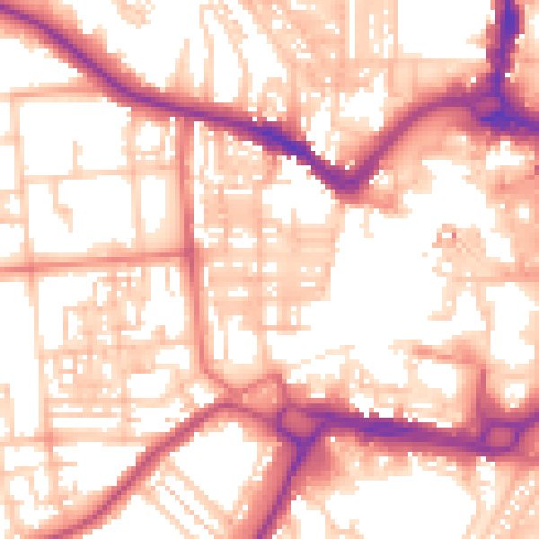 Daytime road noise heatmap for DL3 7TR