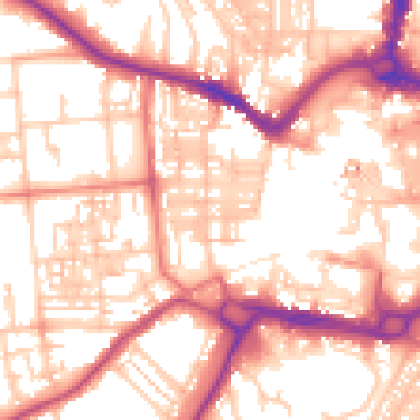 Daytime road noise heatmap for DL3 7UL