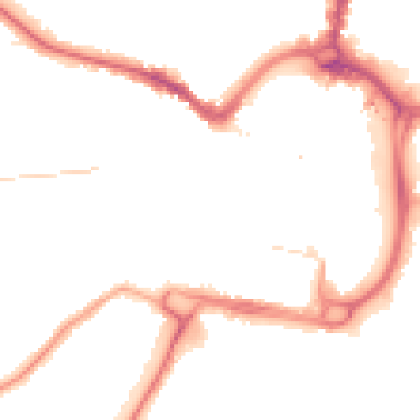 Night-time road noise heatmap for DL3 7UW
