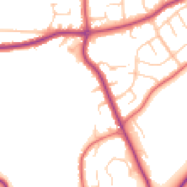 Daytime road noise heatmap for DL3 8DL