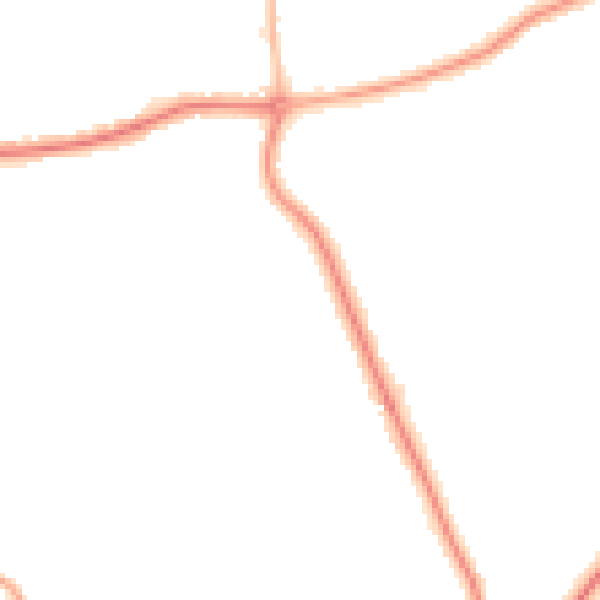 Night-time road noise heatmap for DL3 8DL