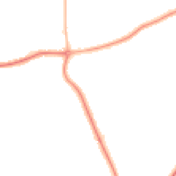 Night-time road noise heatmap for DL3 8EQ