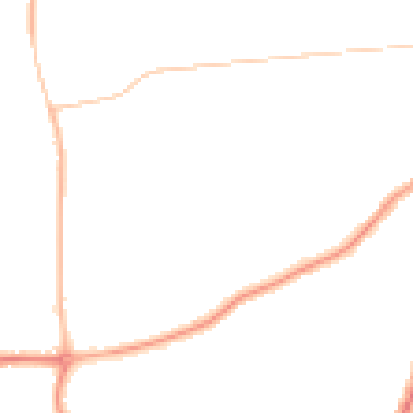 Night-time road noise heatmap for DL3 8EW