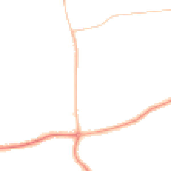 Night-time road noise heatmap for DL3 8JD