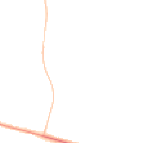Night-time road noise heatmap for DL3 8JZ