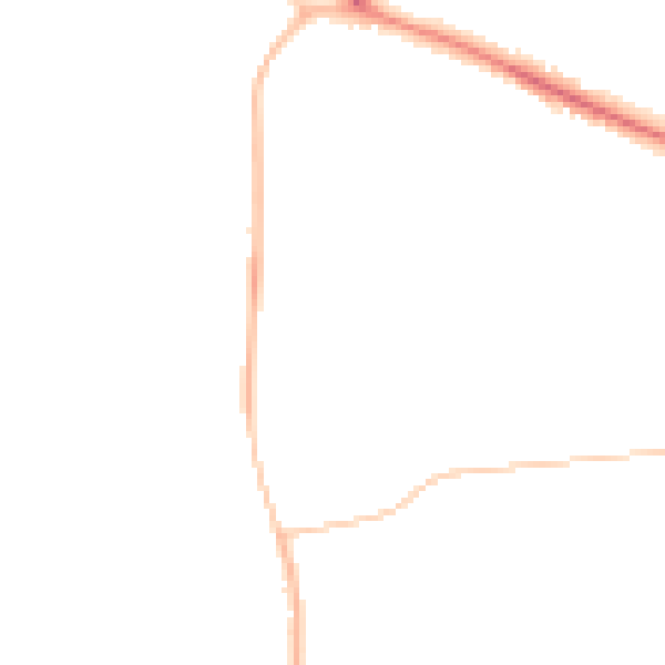 Night-time road noise heatmap for DL3 8NG