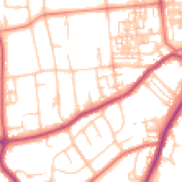 Daytime road noise heatmap for DL3 8PD
