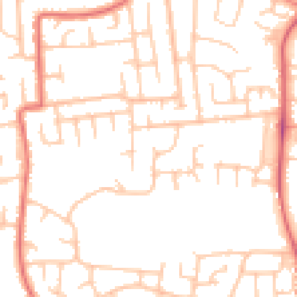 Daytime road noise heatmap for DL3 8SN