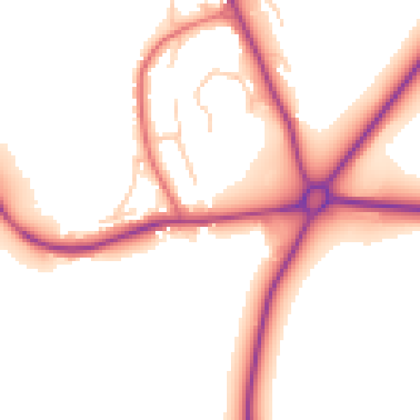 Daytime road noise heatmap for DL3 8TN