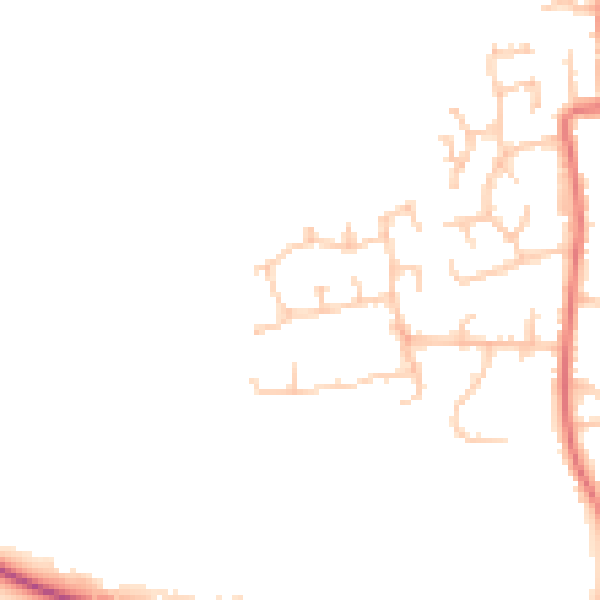 Daytime road noise heatmap for DL3 8UF